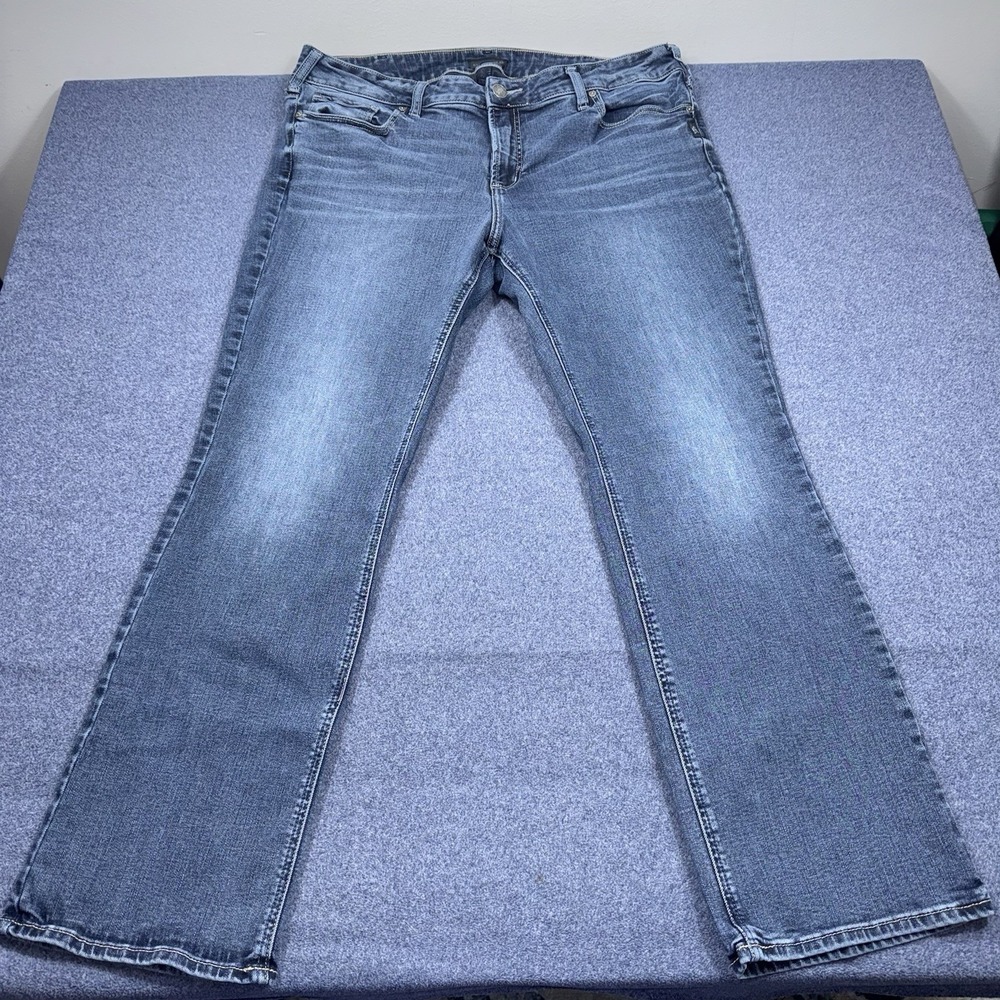 Silver Jeans Co. Womens Elyse Slim Boot Jeans Size 18x31 Flap Pockets Stitched